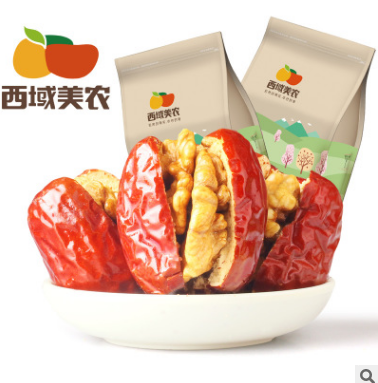 红枣夹核桃和田大枣加核桃仁美仁枣268g 新疆特产干果厂家批发图2