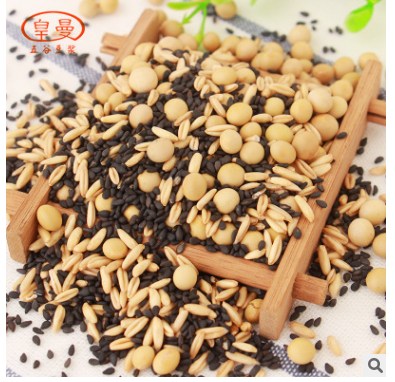 低温烘焙熟黑芝麻黄豆燕麦五谷杂粮组合豆浆原料包早餐35g*50包图3