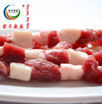 供应内蒙古特产 羔羊肉串190克袋装 清真冷冻羊肉串 烧烤食材图3