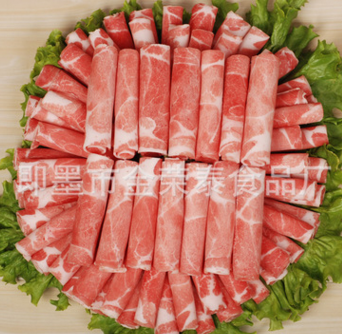 750g牧羊轩涮锅猪肉片 自助火锅店猪肉卷 冷冻食品批发图2