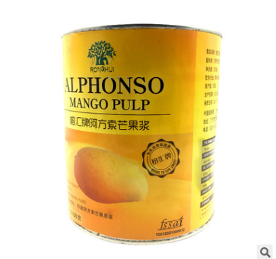 榕汇牌印度阿方索芒果原浆 烘焙甜品 饮料原料3100g 果肉果酱批发图2