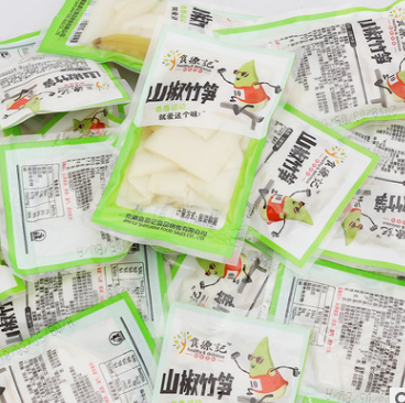 新货供应开袋即食竹笋干 山椒味休闲零食品泡椒笋片图2