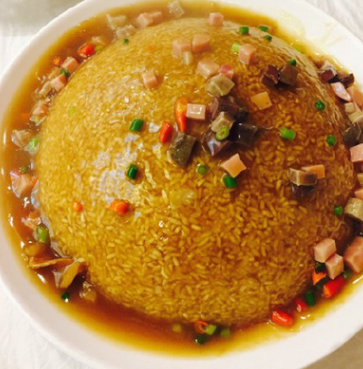安徽特产浇汁大米非水晶大圆圆形锅巴菜供应酒店20只休闲零食食品图2