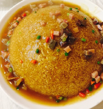 大圆锅巴大米浇汁圆形锅巴非水晶10只安徽菜供应酒店休闲零食品图2