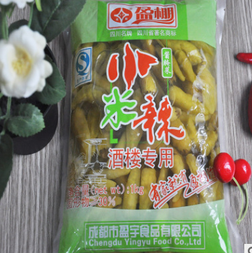 四川泡野山椒盈棚泡椒小米辣1000g袋自制泡凤爪酸辣下饭泡菜 批发图2