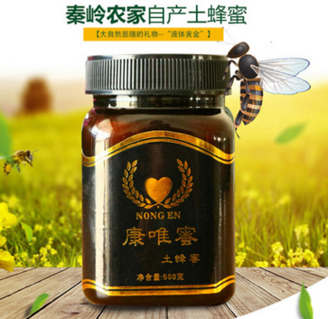 秦岭深山土蜂蜜中蜂蜜百花蜜农家自产500g包邮源产地一件代发