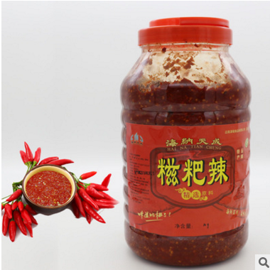 云南昆明特产 海纳天成糍粑辣 酒店饭店宾馆专用辣椒酱 厂家直批图2