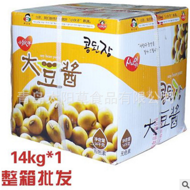 小伙子韩式大酱大豆酱黄豆酱东北大酱汤用酱14kg 料理店批发图1
