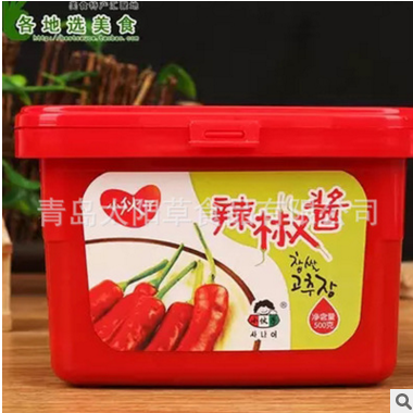 小伙子辣椒酱韩式辣酱 韩国石锅拌饭辣炒年糕酱500g*20盒厂家批发图1