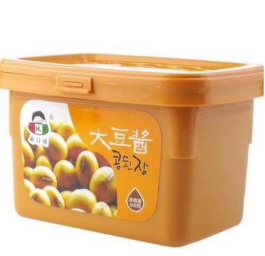 v小伙子大酱500g*20盒 韩国大酱汤用酱 韩式料理调料批发图3