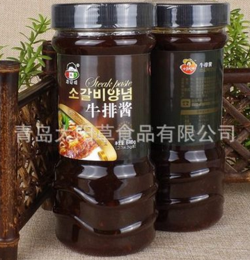 小伙子烤牛排酱840g*12瓶 韩国烤肉酱腌料韩式烧烤酱汁调料图1