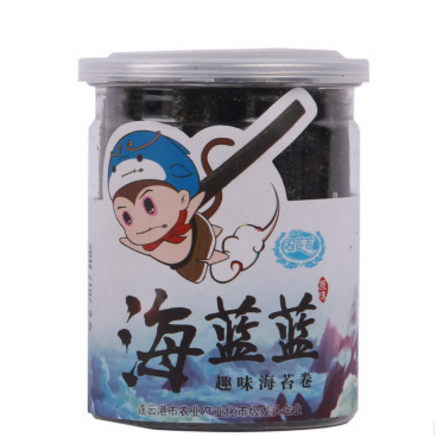 【海蓝蓝】18g罐装海苔卷儿童休闲海苔零食品即食紫菜卷厂家直销图3