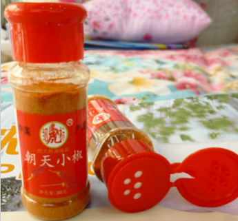 供应朝天小椒30g塑料瓶装辣椒粉 虎牌调味品烧烤调料配料批发60瓶一箱图2