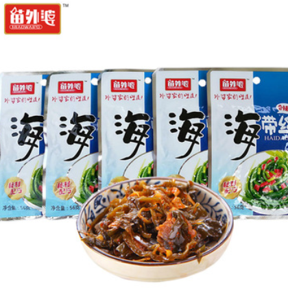 苗外婆海产品休闲零食香辣海带丝 湘西特产包邮 干货 15袋/份新品图3