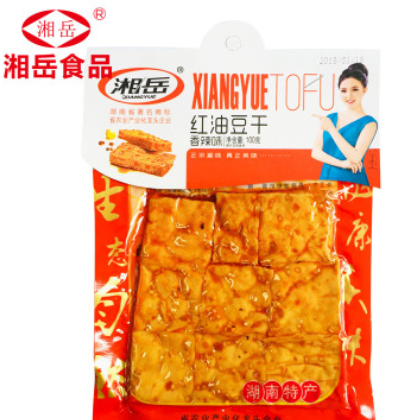 湘岳食品100g红油豆干湖南特产好吃的豆腐干厂家直供零食图2