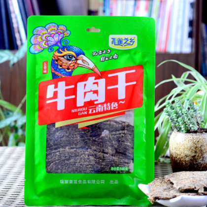 孔雀之乡 牛肉干146g 五香味好吃的牛肉干零食 云南特产厂家批发图2