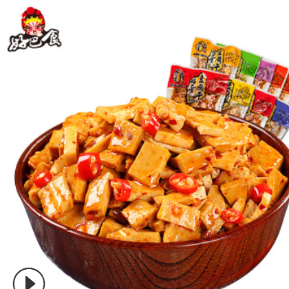 好巴食四川特产麻辣豆腐干豆干5KG小包装散装休闲食品厂家批发图1