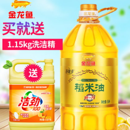 金龙鱼谷维素稻米油5L 米糠油 食用油