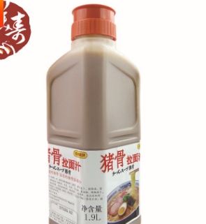 日式拉面火锅汤底 食研猪骨白汤1.9L/瓶 豚骨浓缩拉面汁 一瓶起批