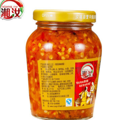 调味酱湘汝辣王之王蒜蓉辣椒酱210G*1瓶装 湖南红野山椒蒜蓉香辣图3