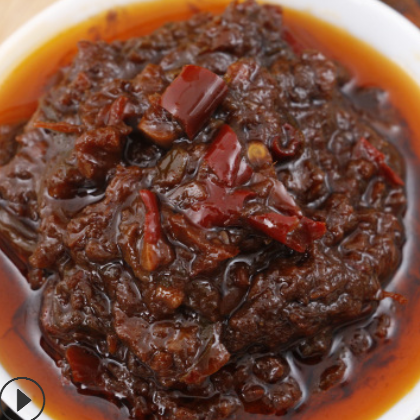 厂家生产出售拌饭肉粒大牛肉酱 火锅蘸料辣椒香辣拌面酱210g图3