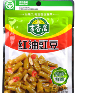 吉香居红油豇豆泡菜开袋即食素食零食泡椒榨菜下饭咸菜80g*10图3