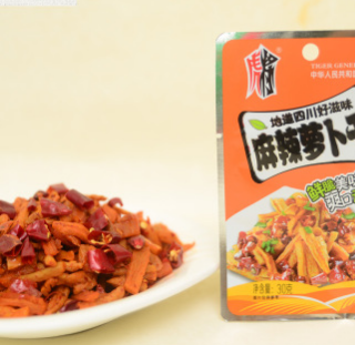 虎将麻辣萝卜干30g厂家直销 虎将麻辣萝卜干30g开袋即食下饭菜图2