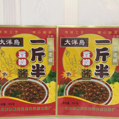 厂家直销大洋岛黄豆酱袋装700克 调料蒸鱼烤肉炒菜厨房调味黄豆酱图2
