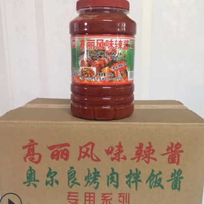高丽风味辣酱 厂家直销1900克大桶烧烤拌饭炒海鲜烤冷面专用图2