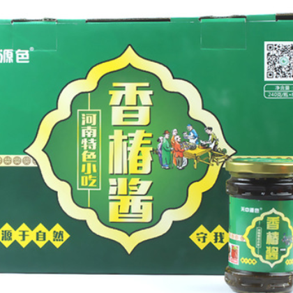 源色香椿河南特产香椿酱/香椿芽素食酱/拌面拌饭/下饭菜/一瓶包邮图2