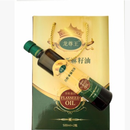 龙尊王冷榨纯亚麻籽油 玻璃瓶500*2非转基因 收单转化图2