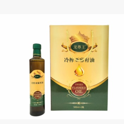 龙尊王冷榨纯亚麻籽油 玻璃瓶500*2非转基因 收单转化图3