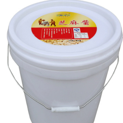 郎氏桶装芝麻酱40斤餐饮用火锅店饭店小吃店麻辣烫蘸料调味酱大桶图2