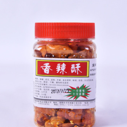 休闲零食炸辣椒段瓶装135克辛街香辣酥华鑫风味食品 厂家批发图2