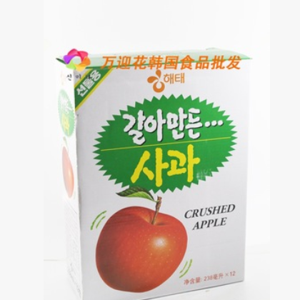 韩国进口饮品 海太苹果果肉果汁浓缩饮料 238ml*12*6图3