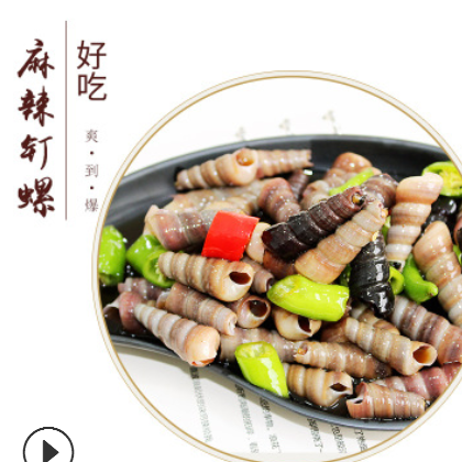 青岛特产即食小海鲜麻辣钉螺长螺海锥淘货源微供一件代发OEM直销