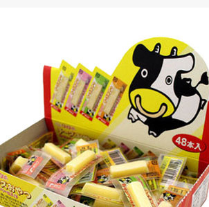 日本进口食品扇屋鳕鱼DHA补钙芝士奶酪糖条 婴儿宝宝辅食儿童零食