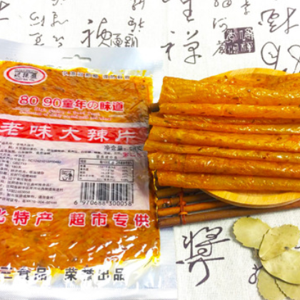 老式大辣片80后零食 香辣大辣片98g/袋 微商货源休闲零食一件代发图3