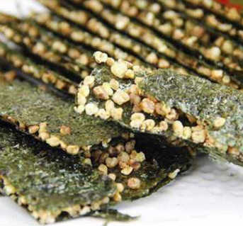 台湾明奇 原装进口 自然原味 海苔杏仁脆片 净含量40g包图1