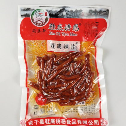 江西特产正宗余干鞋底辣片4包 纯手工变态辣辣条鞋底诱惑爆辣零食图3