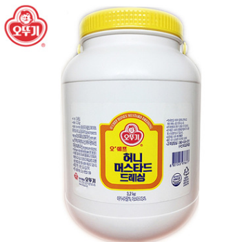 韩国进口不倒翁蜂蜜芥末酱3.2kg 韩式炸鸡蘸酱 蜂蜜沙拉酱1瓶包邮
