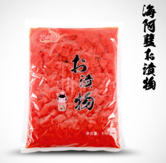 海阿蓝红酱菜 日式饭前小菜1000g/袋 腌制物酱菜 福神渍腌制萝卜