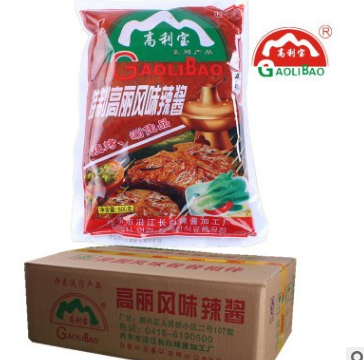 丹东产高丽辣酱500g高利宝风味酱料烤肉手抓饼通用调味料24袋整箱图3