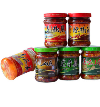 厂家供应 永州特产六珍礼盒六瓶组合 剁椒鱼下饭菜 速食酱腌菜图2