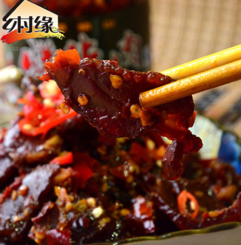 厂家供应 乡村缘腊牛肉 开胃即食牛肉 火锅调味黄牛肉 量大从优图2