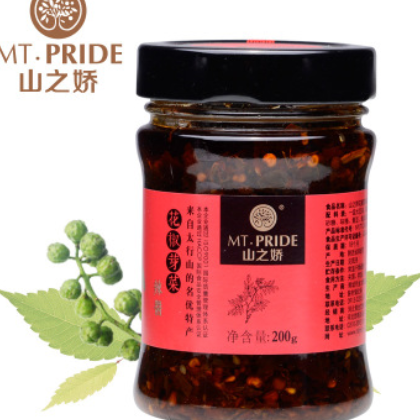【山之娇 花椒芽菜200g】火锅酱料 鲜辣味醇美味休闲食品产地货源