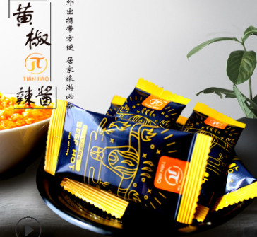 餐饮生鲜必备麻辣海鲜酱16G*10包黄辣椒酱牛肉辣椒酱拌饭拌面调味图2