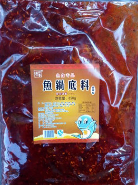 川香源 麻辣香辣鱼锅底料餐饮生鲜调味品 酱料 火锅底料500g图3