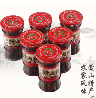 【沂蒙崮乡】辣椒酱拌饭山东临沂蒙阴干煸辣肉丝180克6瓶礼盒图2