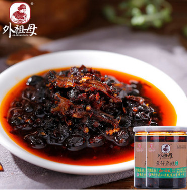 外祖母永川鱼仔豆豉酱一箱260g×16罐厂家直销辣椒酱下饭酱拌面酱